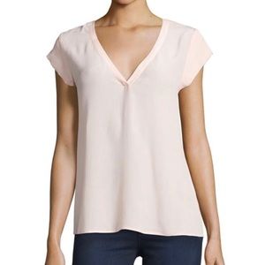 NWT Nude blush pink v neck Joie top soft sheer